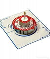 Birthday cake 3D popup greeting card 1