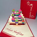 Birthday cake 3D popup greeting card 3