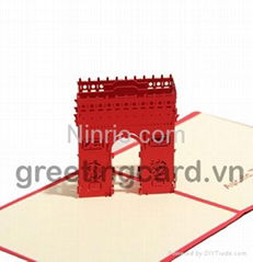 Arc De Triomphe 3D popup greeting card