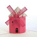 Dutch Windmills 3D popup greeting card 4