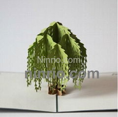 Willow tree 3D popup greeting card