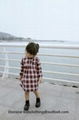 Etonzoe Girls Plaid Skirt Dress Lattice Retro Dress Kids Classical dress 2