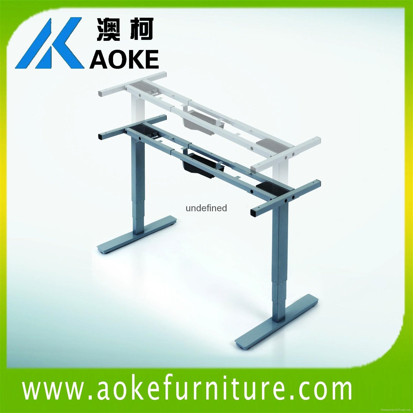 office height adjustable desk with telescoping function