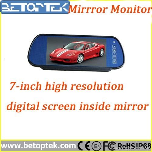 7-inch High Resolution Digital Screen Rear View Mirror Car Clip On 2