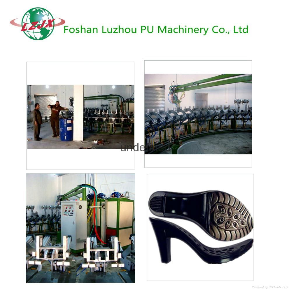 Foshan Luzhou Single Double Density Color Polyurethane Shoe Injecting Machine