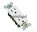 UL,CUL Listed 15A 125 V AC decorator duplex receptacle