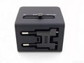 USB universal travel adapter plug with 2.1A EU/AUS/US/UK travel adapter 3