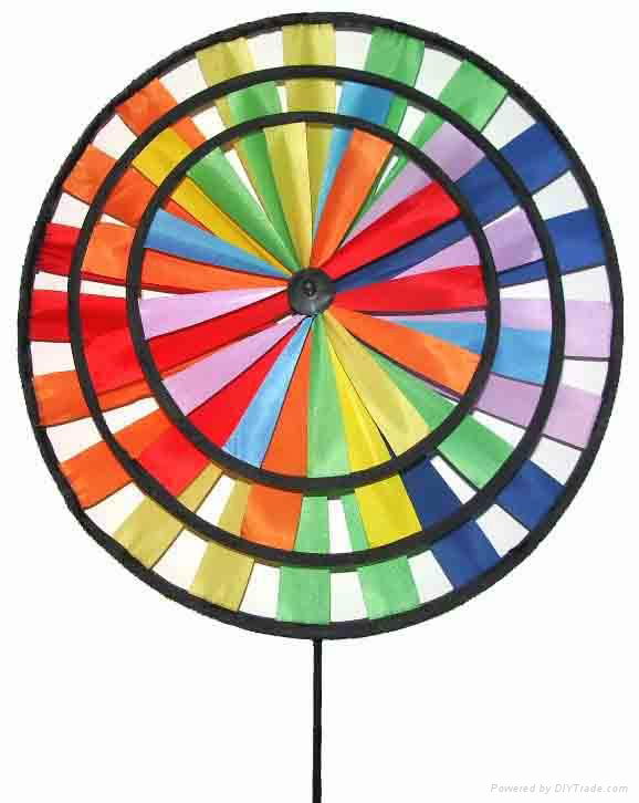 2016 Hot Selling High Quality Rainbow Plastic Seven Petals Pinwheels 4
