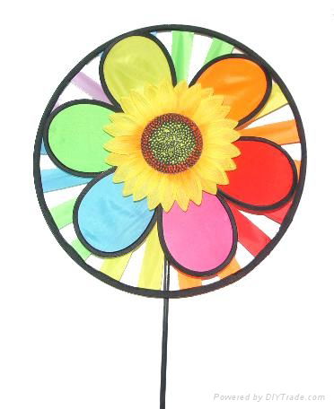 2016 Hot Selling High Quality Rainbow Plastic Seven Petals Pinwheels 5