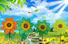 garden windmill decoration  Garden Sunflower Windmill  Colorful home windmills