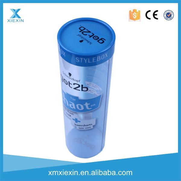 PVC PET round cylinder clear transparent packaging tube