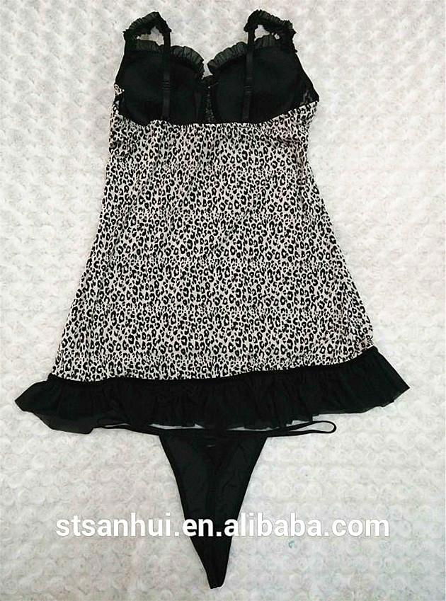 Factory hot sale leopard printing female sexy underwear 2