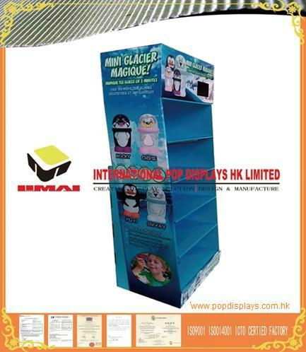 Cardboard POP Display With Cell Pockets For Toy Promotion In Store