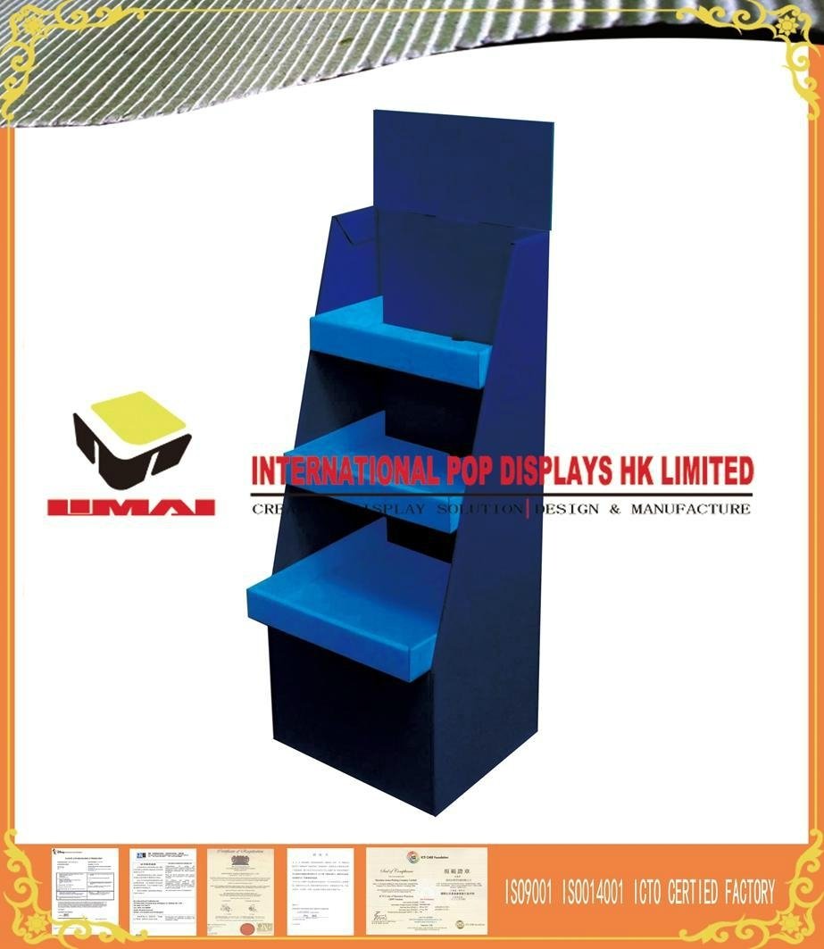 K3 Corrugated Paper With 350g CCNB Floor Display Stand