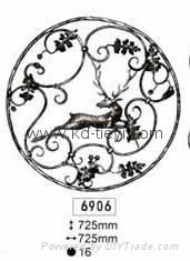 wrought iron flower panels for fence 4