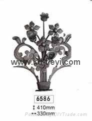 wrought iron flower panels for fence 3