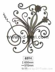 wrought iron flower panels for fence 2