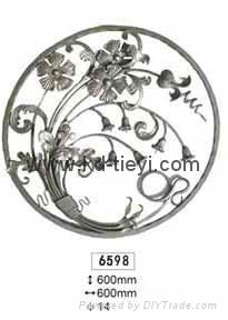 wrought iron flower panels for fence