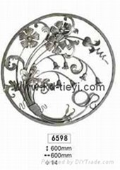 wrought iron flower panels for fence