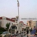 4.5m small portable lightweight camera poles and telescopic CCTV mast towers