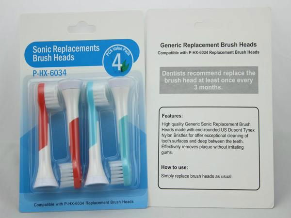 HX-6034 Replacement Electric Toothbrush Heads Soft-Bristled 6000pcs/Lot  5