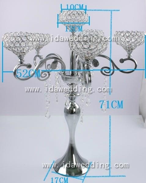 IDA wedding crystal canderlabra table centerpiece with LED light (IDATC311) 2