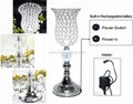 Tulip shape crystal centerpiece vases with LED light for wedding decor IDATC303 4