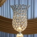 Tulip shape crystal centerpiece vases with LED light for wedding decor IDATC303 2