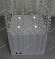 IDA white square lighted column flower stand for wedding decoration (IDAW1009) 4