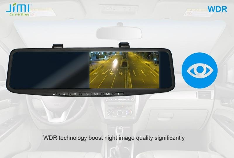 New Manufacture 5.0 Anti-glare 1080P+720P Car Computer monitor rear view mirror  3