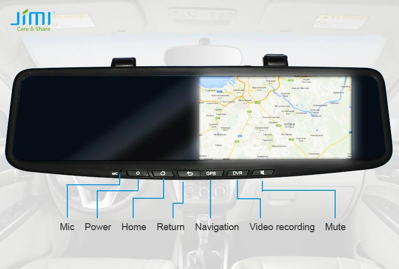New Manufacture 5.0 Anti-glare 1080P+720P Car Computer monitor rear view mirror  4