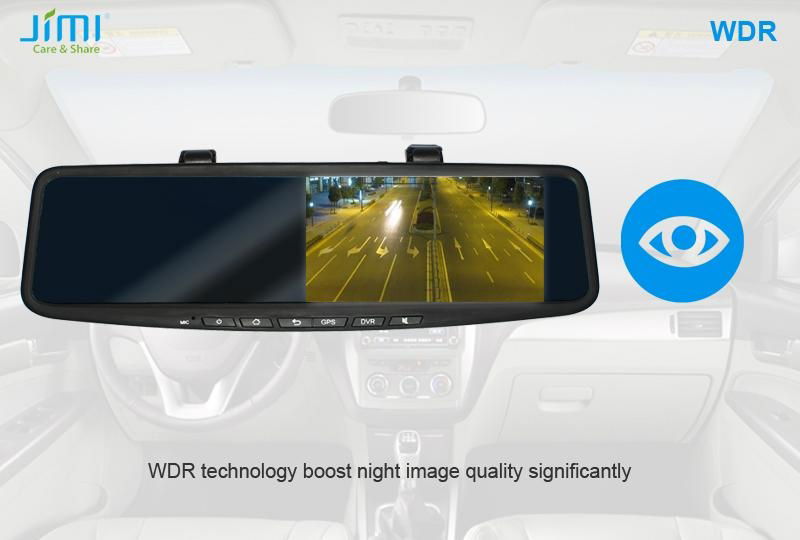 Newest gps passat Computer monitor rear view mirrorcc with rear camera wifi Blue 4