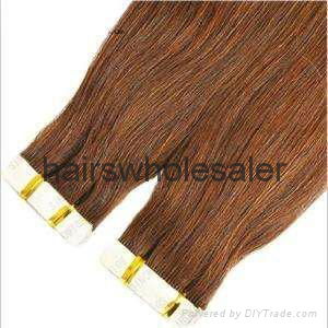  top quality 100%human hair 2.5g 18" 4# double sided tape hair extension