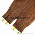  top quality 100%human hair 2.5g 18" 4# double sided tape hair extension