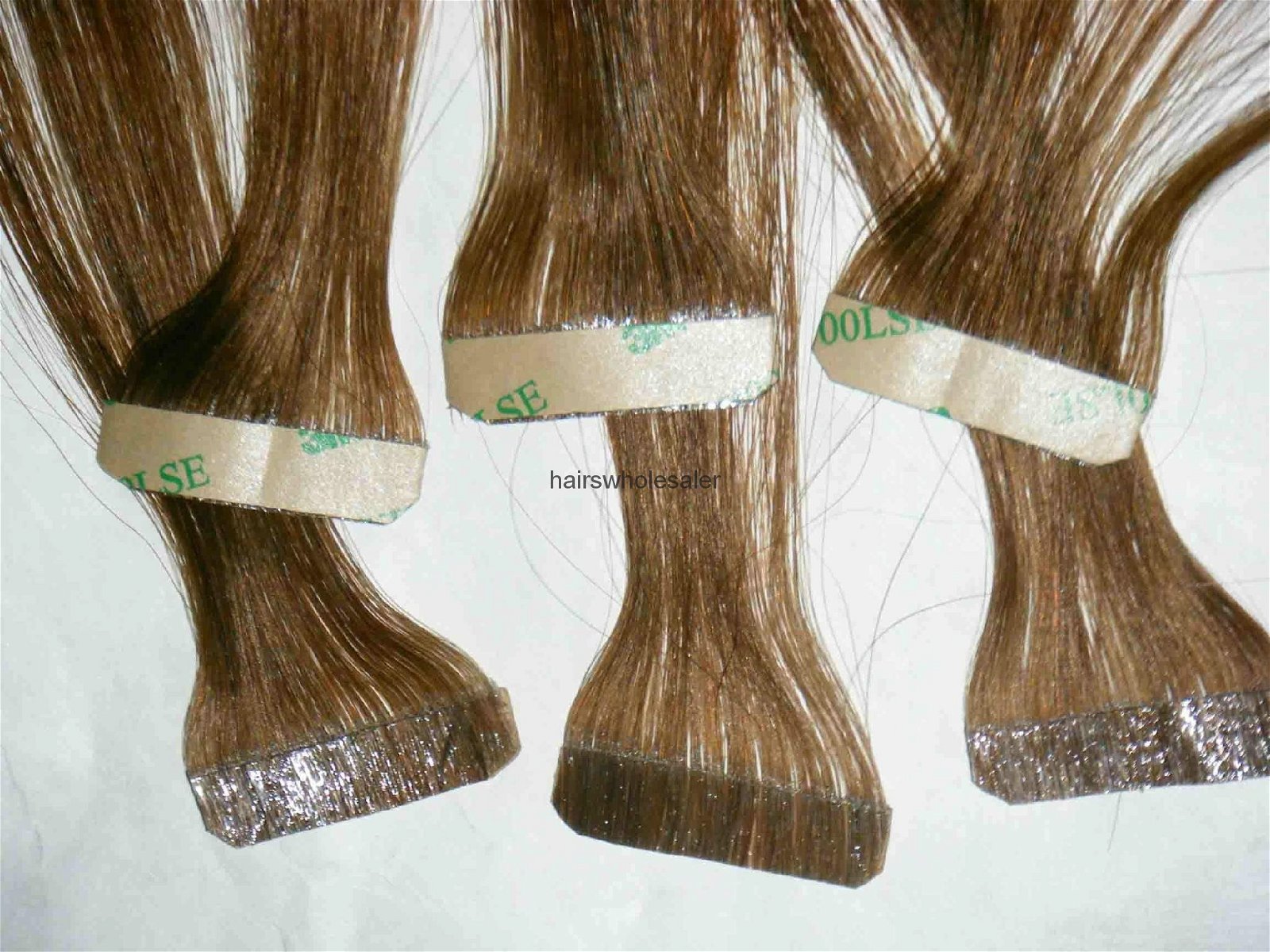  top quality 100%human hair 2.5g 18" 4# double sided tape hair extension 4