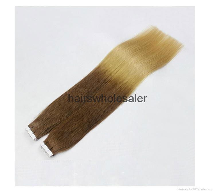 Hight quality 100%human hair extension tape on hair extension