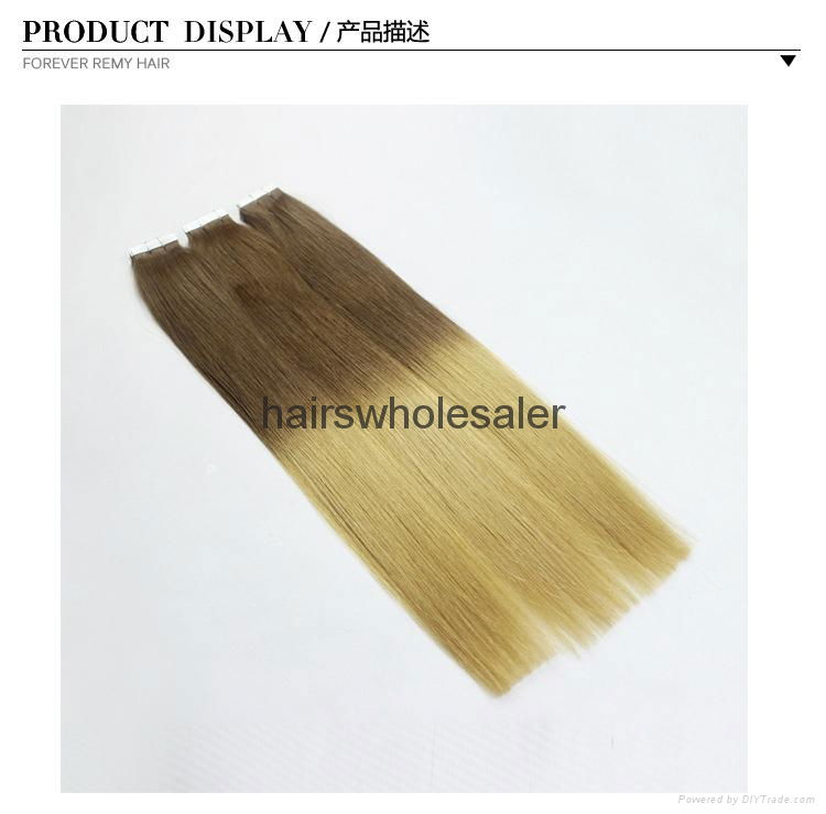 Hight quality 100%human hair extension tape on hair extension 2