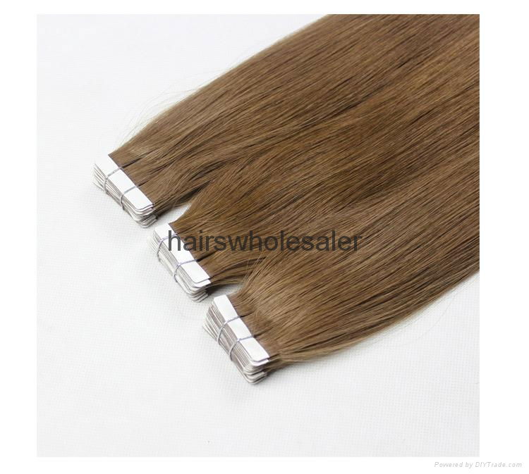 Hight quality 100%human hair extension tape on hair extension 3