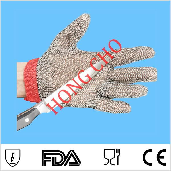 304L  Stainless Steel Cut Resistant level 5 sewing cutting Glove
