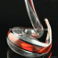 Handmade Glassware Manufacturer unique single glass red wine decanter/carafe/fla 2
