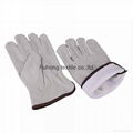 Split cowhide leather driving warm winter gloves 2