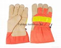 Cheap price good quality pig leather working docker glove  2