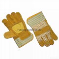 Split cowhide leather safety work gloves  1