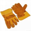garden split cow leather gloves