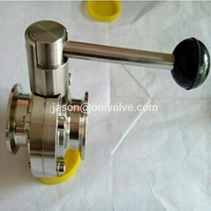 SS316 DN101.6 sanitary butterfly valve(Clamped)  