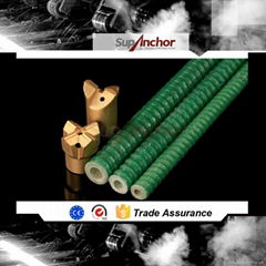 SupAnchor hot sale GFRP hollow or solid self drilling rock anchor bolt nailing