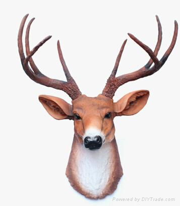 Polyresin resin deer head wall hanging decor 2