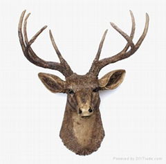 Polyresin resin deer head wall hanging decor