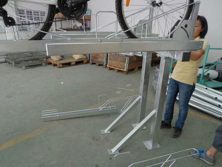 Outdoor  two tier bike rack double deck bike rack