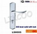 LTH001 European style casting door handle with lock plate 6